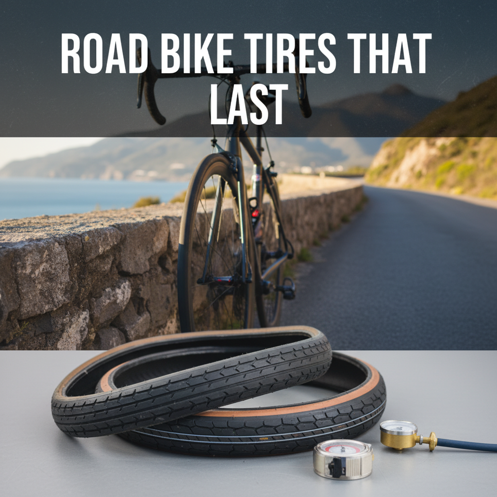 Professional blog header image for article titled: Road Bike Tires That Last. High quality, relevant imagery, clean composition.