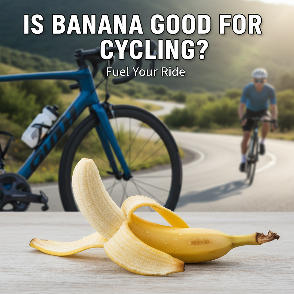 Professional blog header image for article titled: Is banana good for cycling. High quality, relevant imagery, clean composition.