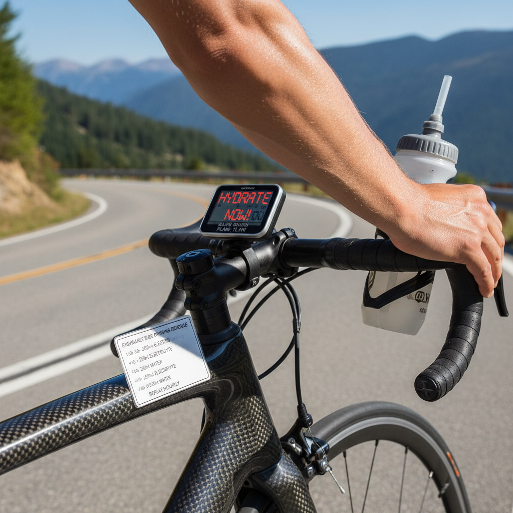cyclist hydration schedule alarm timer drinking