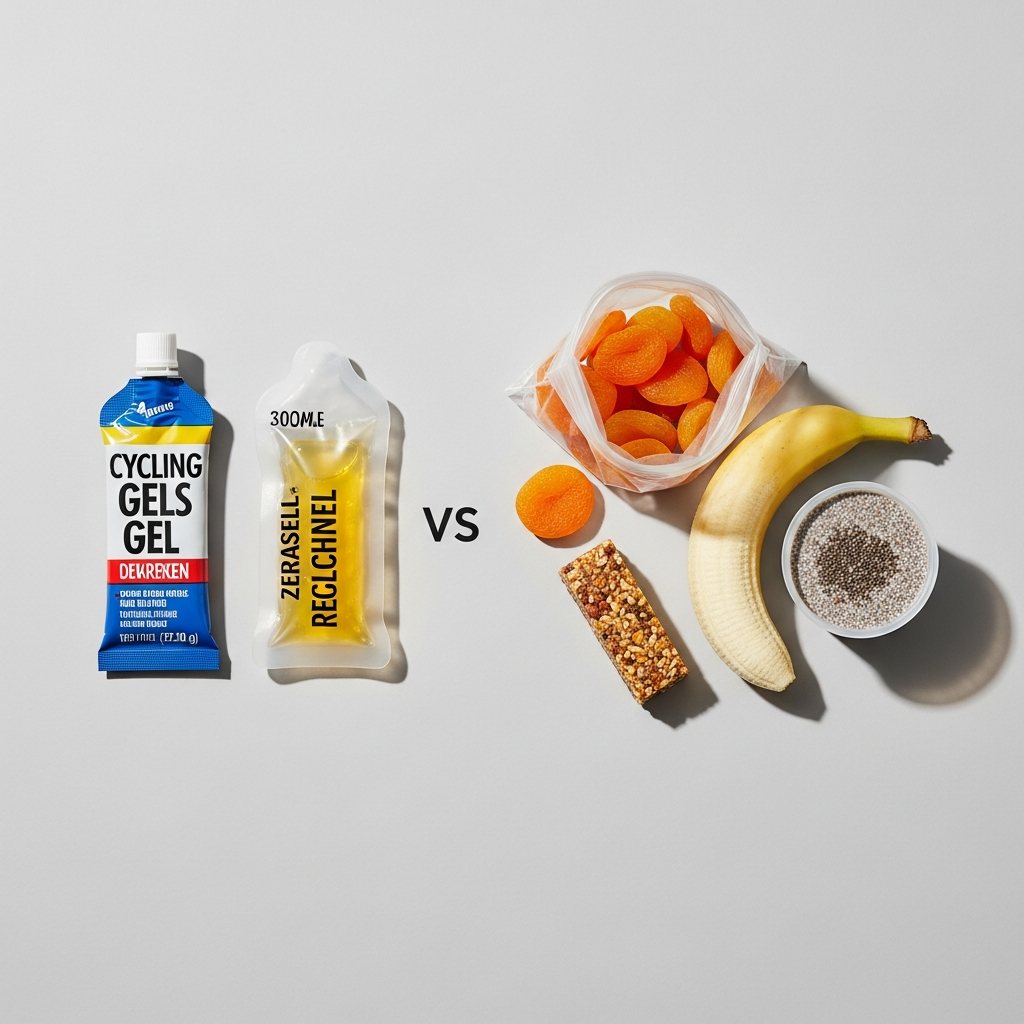 Professional photograph related to: Cycling Gels vs Real Food — Which Is Actually Better for Perform